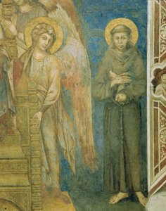 440729の天使のフレスコ画のある聖フランシス 作： Giovanni Cimabue